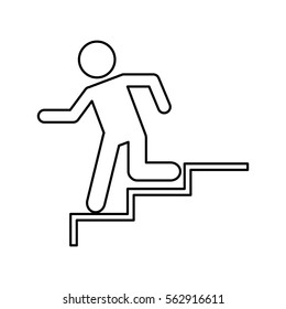 exit emergency route sign vector illustration design