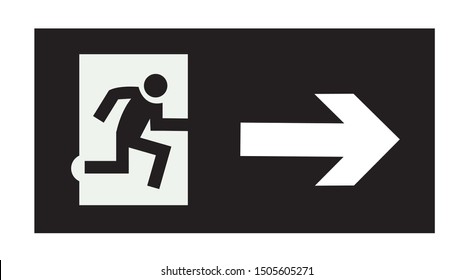 exit emergency sign vector illustration