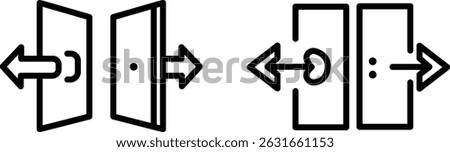 Exit and Enter Icon for Login, Logout, and Navigation

