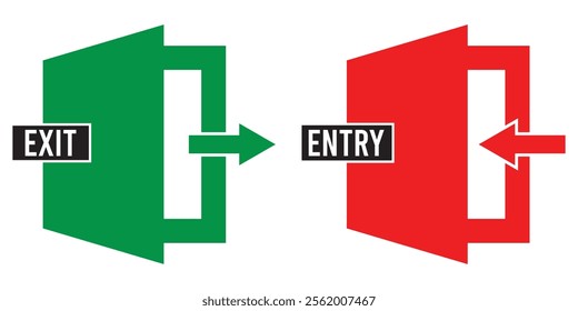 exit or entrance icon . exit or entry icon vector illustration eps 10.