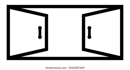 exit or entrance icon . exit or entry icon vector illustration eps 10.