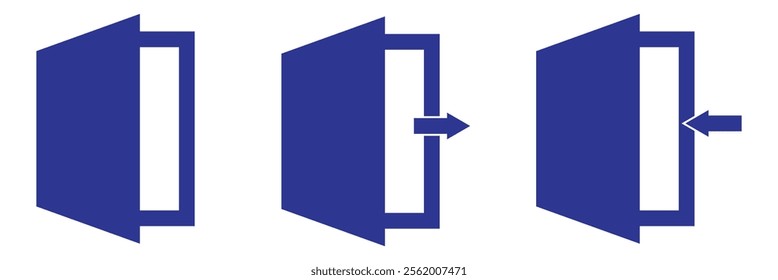 exit or entrance icon . exit or entry icon vector illustration eps 10.