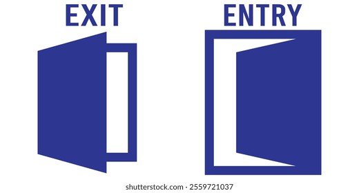 Exit entrance icon. Vector isolated black icon. Doorway entrance exit sign. Login and logout icons. exit entry icon vector illustration icon on isolated background eps 10.