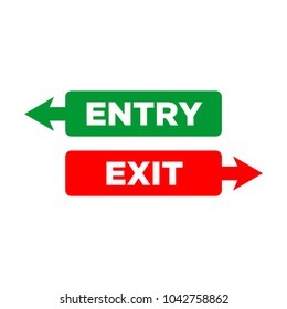 Exit Entry Icon Template Stock Vector (Royalty Free) 1042758862 ...