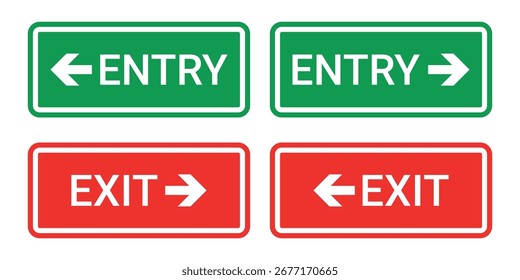 Sinal de saída e entrada ilustração de estoque de vetor