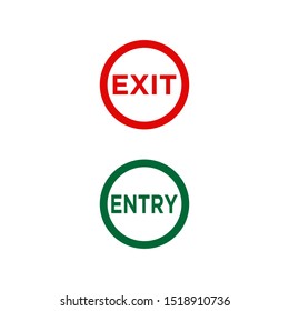 Exit & Entry symbol icon vector illustration EPS 10