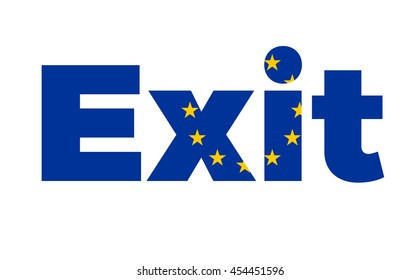 Exit from European Union on Referendum. Vector Isolated