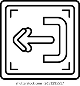 Exit Filled Style Icon Design