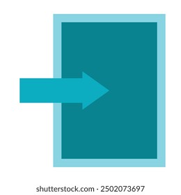 Exit Flat Icon Design For Personal nad Commercial Use