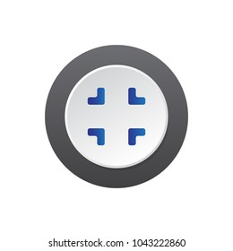 Exit full screen button icon vector