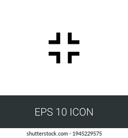 Exit Full screen eps 10 simple icon