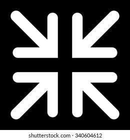 The exit full screen icon. Arrows symbol. Flat Vector illustration