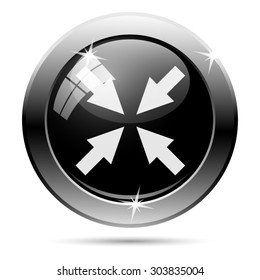 Exit full screen icon. Internet button on white background. EPS10 vector 
