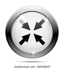 Exit full screen icon. Internet button on white background. EPS10 vector.