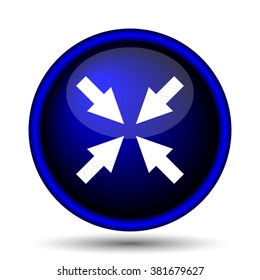 Exit full screen icon. Internet button on white background. EPS10 vector
