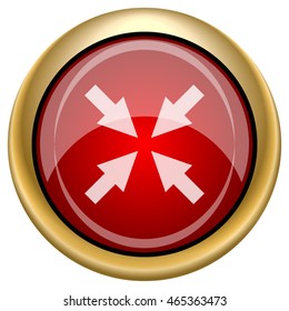 Exit full screen icon. Internet button on white background. EPS10 vector.