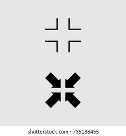 Exit full screen icon isolated