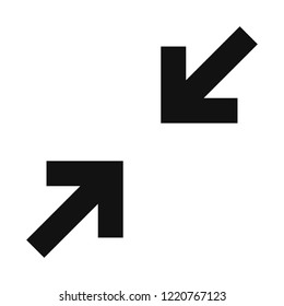 Exit Full screen icon, Minimize symbol, vector illustration