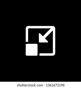 Exit full screen icon, Minimize symbol, vector illustration