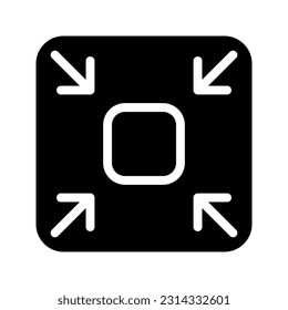 Exit Full Screen icon. sign for mobile concept and web design. vector illustration