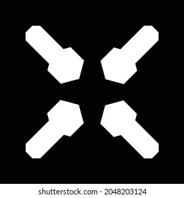 Exit Full screen icon vector design with editable stroke.