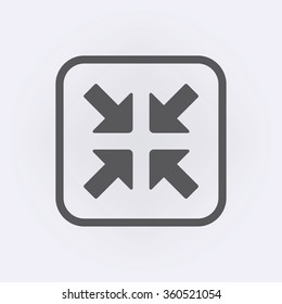 Exit full screen icon . Vector illustration