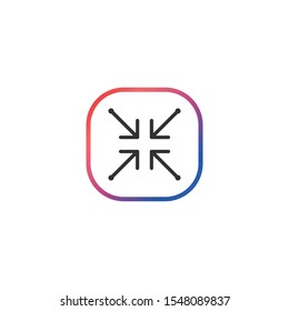 Exit full screen  - Line Vector Icon