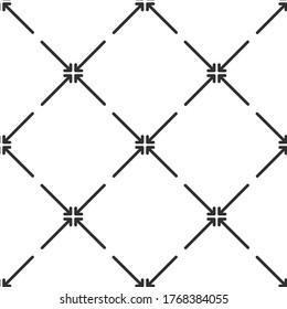 Exit full screen pattern linear style. Stock vector illustration isolated on white background.