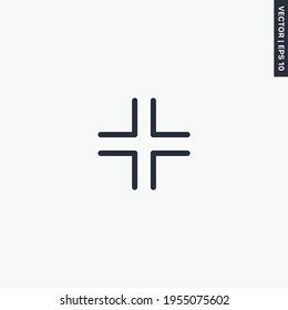 Exit full screen, premium quality flat icon. Vector logo concept for web graphics, EPS 10
