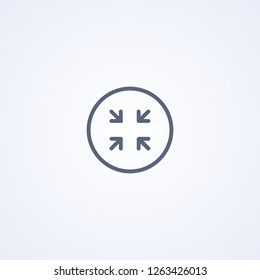 Exit full screen, vector best gray line icon on white background , EPS 10