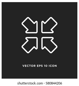 Exit full screen vector icon