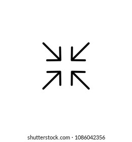 Exit fullscreen icon. Minimize symbol modern, simple, vector, icon for website design, mobile app, ui. Vector Illustration