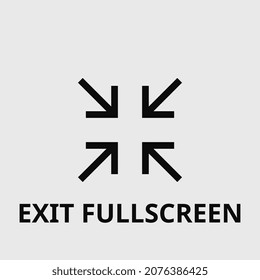 Exit fullscreen vector icon. Thin exit fullscreen illustration for mobile, web and desktop apps. Exit fullscreen symbol.