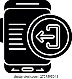 Salir del diseño de iconos de estilo de glifo