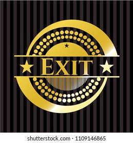 Exit gold badge or emblem