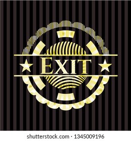 Exit gold emblem