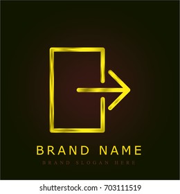 Exit golden metallic logo