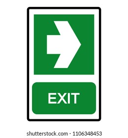 Exit Green Sign Vector Illustration Isolate Stock Vector (Royalty Free ...