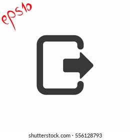 Exit grey icon.