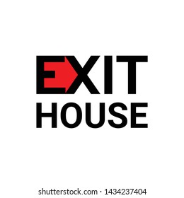 exit house logo vector secret,Home creative symbol concept. Open door, building enter, real estate agency abstract business logo. house interior architecture, website log in icon. Corporate identity l