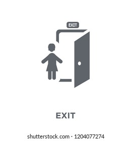 Exit icon. Exit design concept from Hotel collection. Simple element vector illustration on white background.