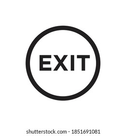 Exit icon design isolated on white background