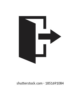 Exit icon design isolated on white background