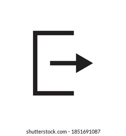 Diseño de icono de salida aislado en fondo blanco
