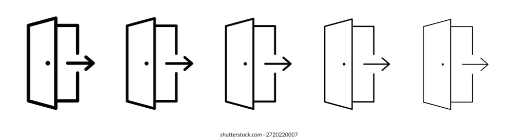 Exit icon design, logo, app, UI. Vector illustration, EPS