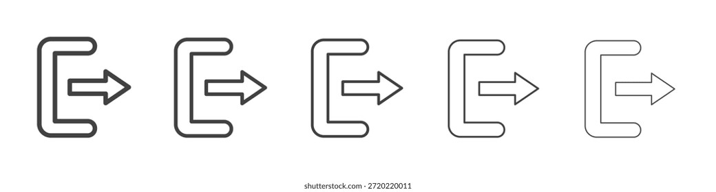 Exit icon design, logo, app, UI. Vector illustration, EPS