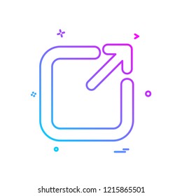 Exit icon design vector