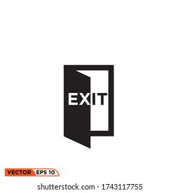 plantilla de ilustración de vector de diseño de icono de salida