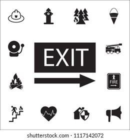 EXIT icon. Detailed set of fire guard icons. Premium quality graphic design sign. One of the collection icons for websites, web design, mobile app