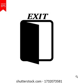 exit icon, door, exit, sign